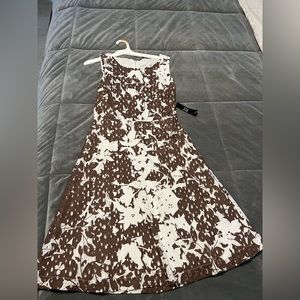 NWT NY and Co Size 2 fit and flare eyelet sleeveless dress